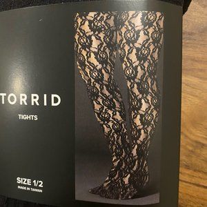 Torrid Black Lace Tights | Size 1/2